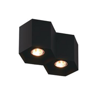 Design 2-ljus svart takspotlight - Ira