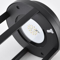 Uppladdningsbar svart bordslampa Gleamy med integrerad LED