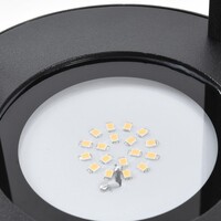 Uppladdningsbar svart bordslampa Gleamy med integrerad LED