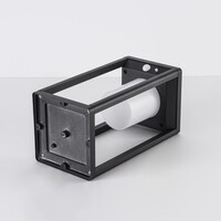 Solcellsdriven stående utomhuslampa Kiran med sensor - svart med integrerad LED