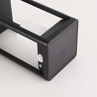 Solcellsdriven stående utomhuslampa Sparky med sensor - svart med integrerad LED
