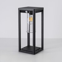 Solcellsdriven stående utomhuslampa Illumina med sensor - svart
