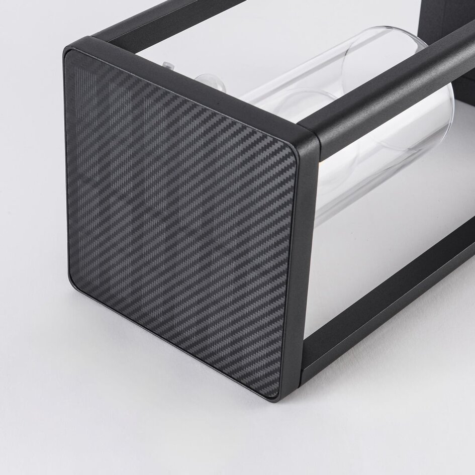 Solcellsdriven stående utomhuslampa Illumina med sensor - svart