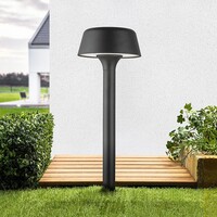 Modern solcellsdriven stående utomhuslampa i svart - Lunar