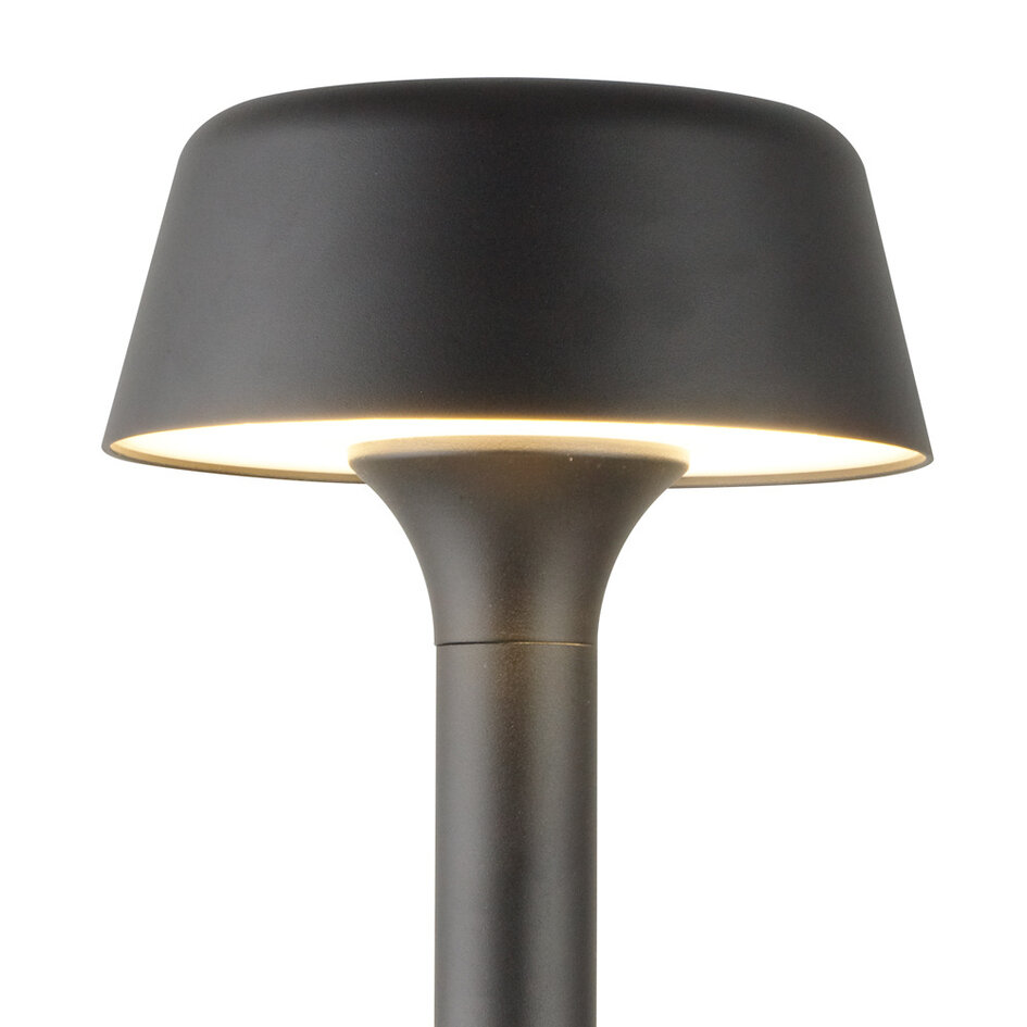 Modern solcellsdriven stående utomhuslampa i svart - Lunar