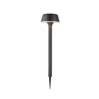 Modern solcellsdriven stående utomhuslampa i svart - Lunar