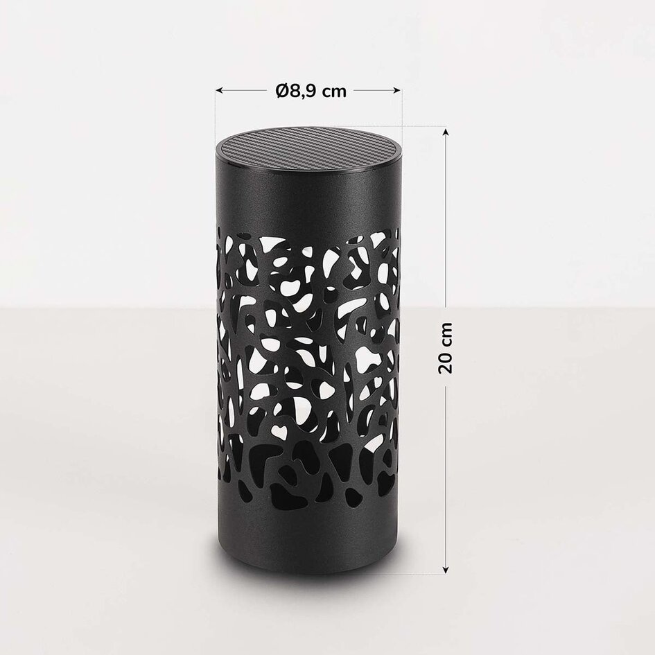 Designad solcellsdriven trädgårdsspotlight i svart - Aurora