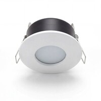 Modern rund infälld spotlight vit IP44 - Rex