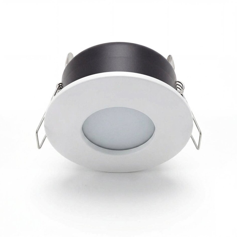Modern rund infälld spotlight vit IP44 - Rex