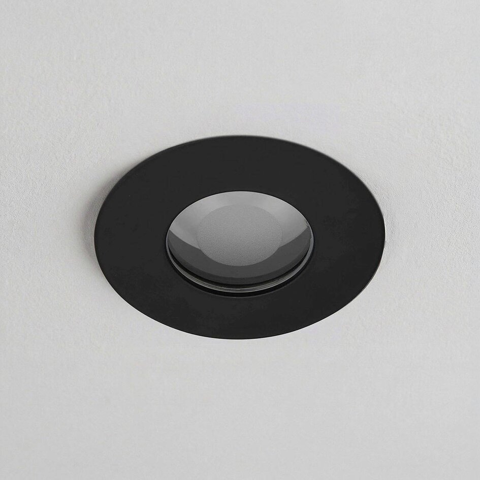 Modern svart infälld spotlight IP44 - Ray