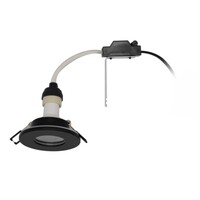 Modern svart infälld spotlight IP44 - Ray