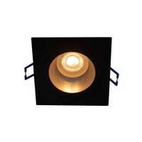 Svart infälld spotlight fyrkantig - Lux