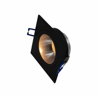 Svart infälld spotlight fyrkantig - Lux