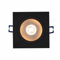 Svart infälld spotlight fyrkantig - Lux