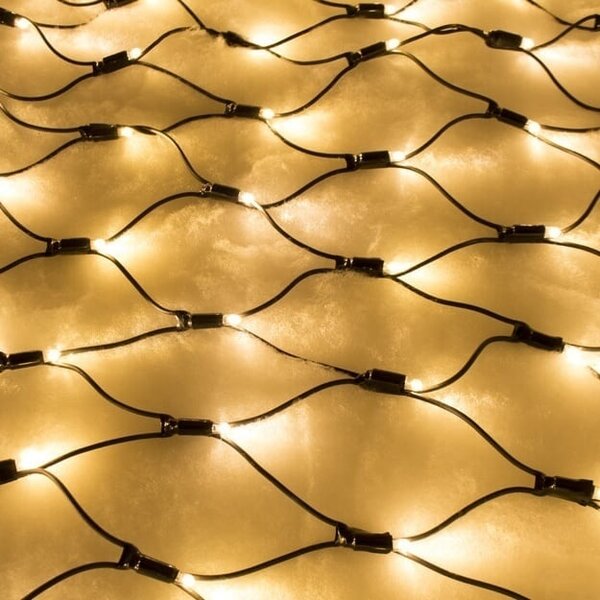 Kopplingsbar nätbelysning | från 2 m² | 200 LED | varmvit | gummi