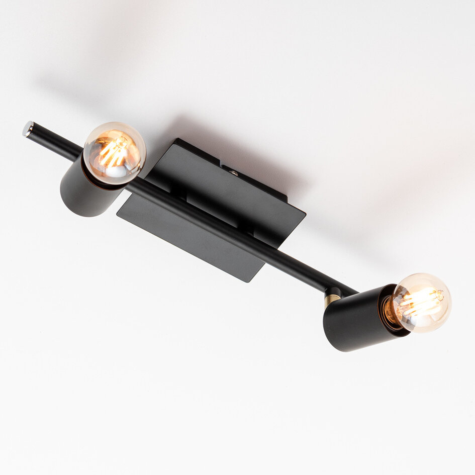 Modern taklampa Kel med två spotlights