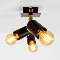 Modern taklampa Kelby med tre spotlights