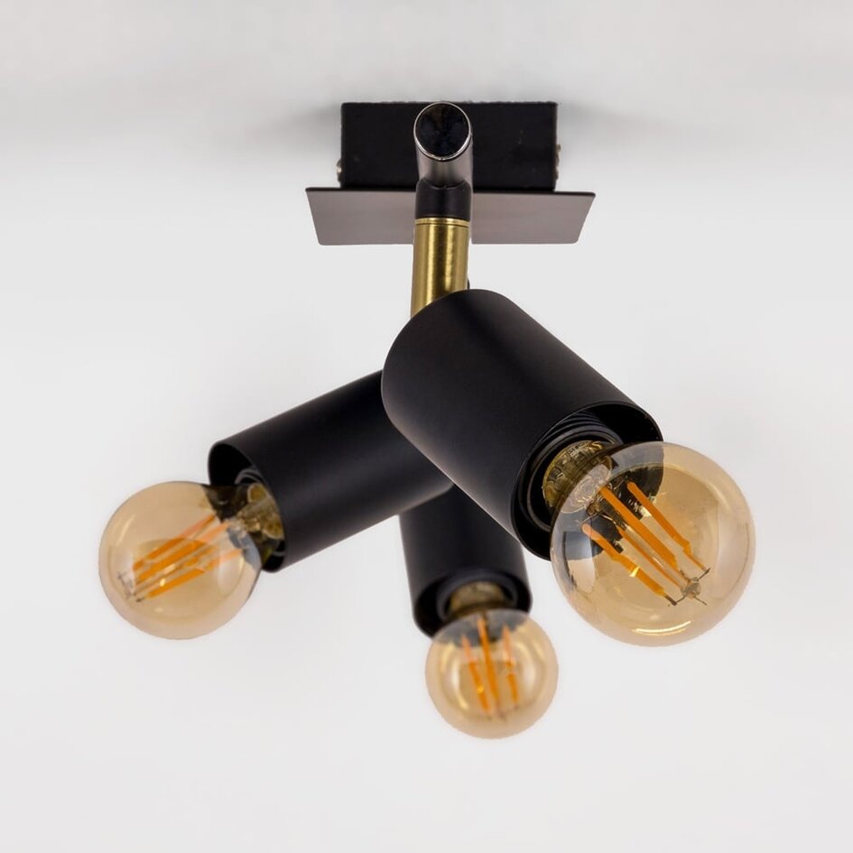 Modern taklampa Kelby med tre spotlights