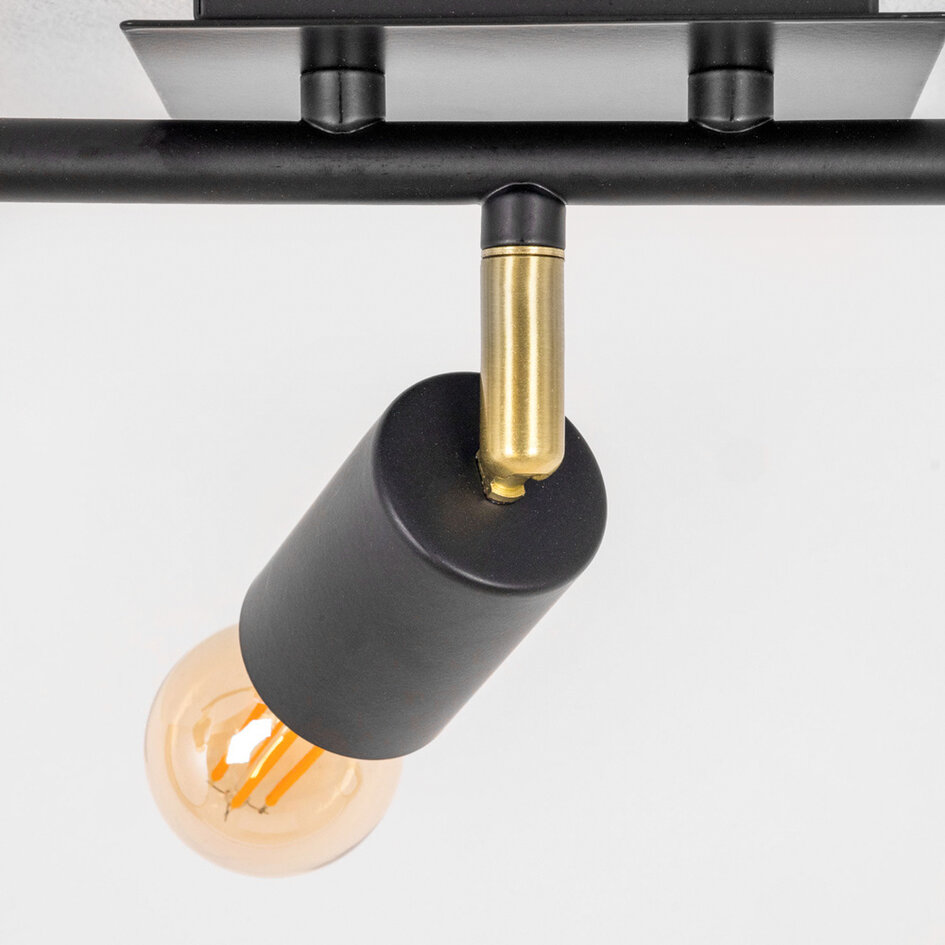 Modern taklampa Kelby med tre spotlights