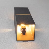 Modern vägglampa Zev i svart med guld