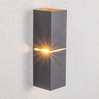 Modern vägglampa Zev i svart med guld