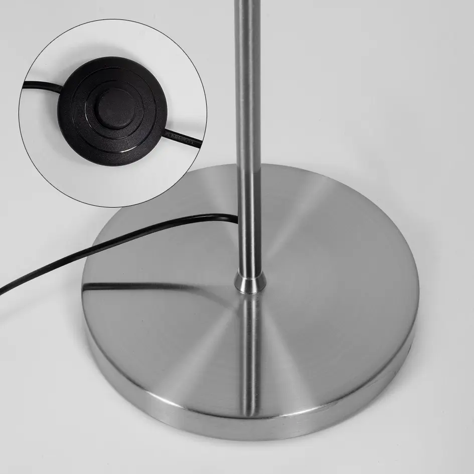 Golvlampa Catalina satiniserad nickel