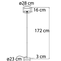 Golvlampa Catalina satiniserad nickel