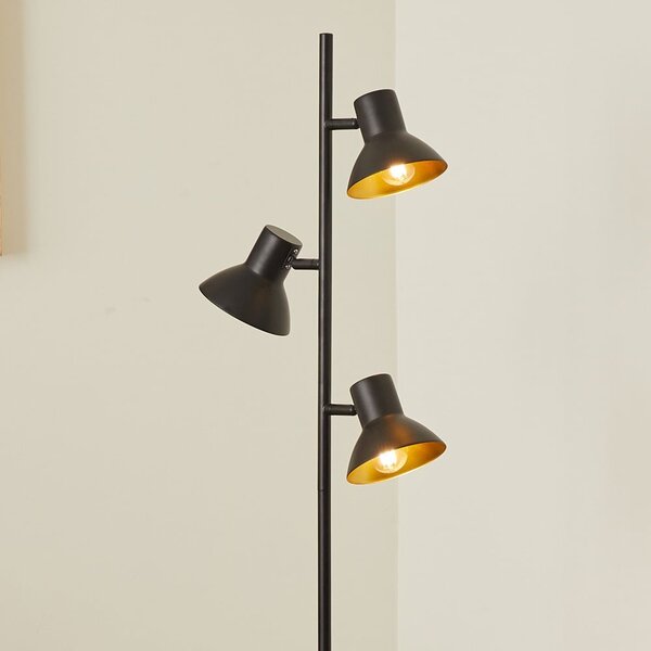 Industriell golvlampa med 3 spotlights - Bailey