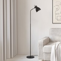 Golvlampa Lucca - svart industriell design