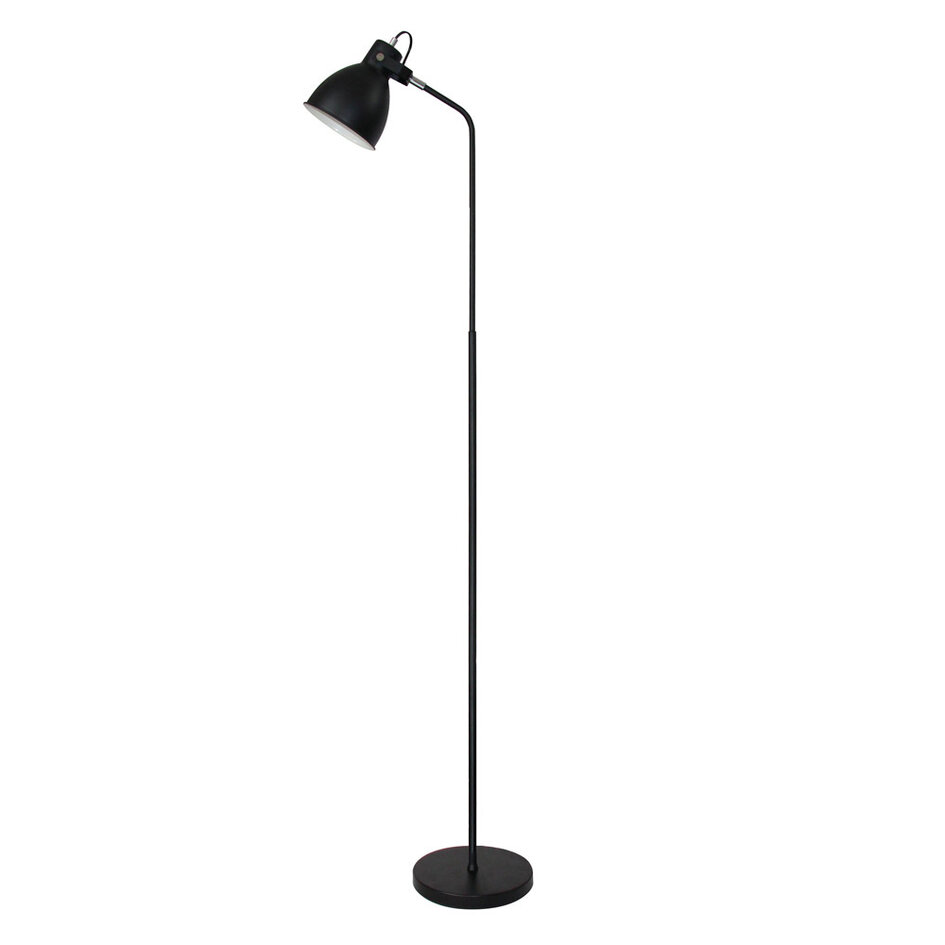 Golvlampa Lucca - svart industriell design