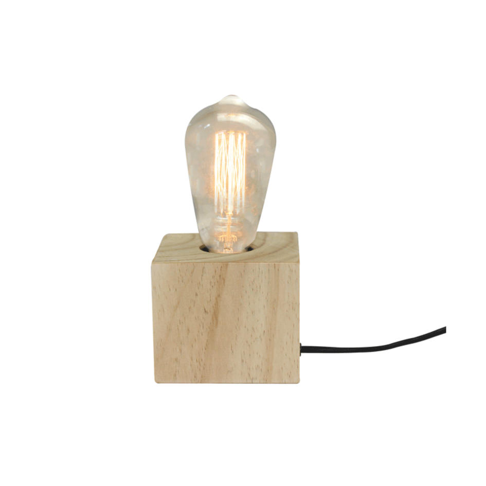 Bordslampa Aspen - öppen design med träfot