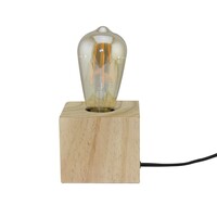 Bordslampa Aspen - öppen design med träfot