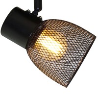 Industriell takspotlight Meshie - mattsvart E14