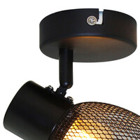 Industriell takspotlight Meshie - mattsvart E14