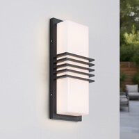 Utomhusvägglampa Jean - svart med integrerad LED