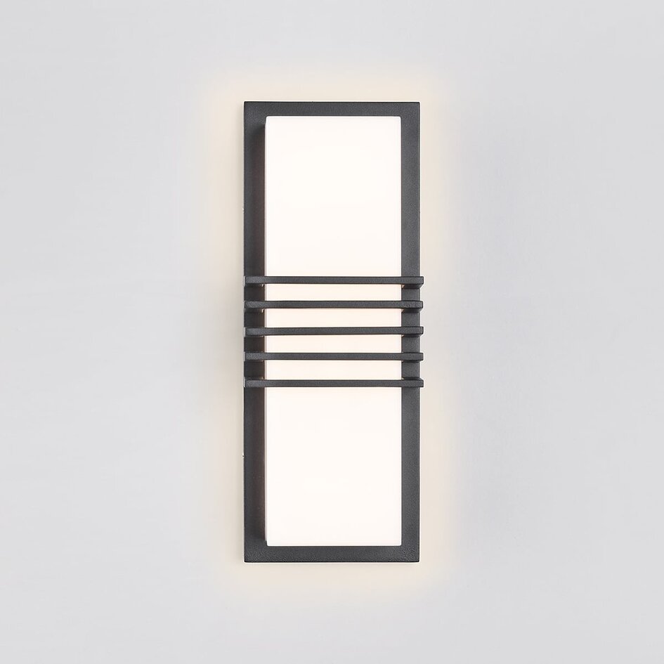 Utomhusvägglampa Jean - svart med integrerad LED