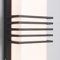 Utomhusvägglampa Jean - svart med integrerad LED