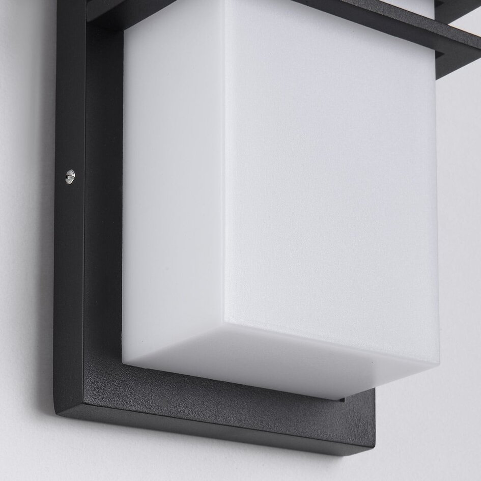 Utomhusvägglampa Jean - svart med integrerad LED