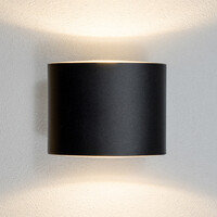 Utomhusvägglampa Faye - svart med integrerad LED