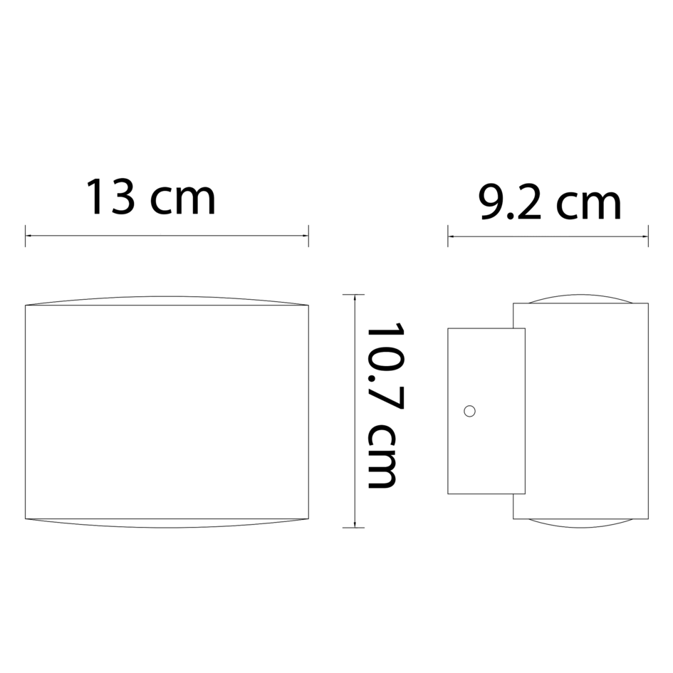 Utomhusvägglampa Faye - svart med integrerad LED