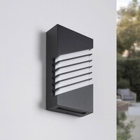 Utomhusvägglampa Dane - svart med integrerad LED