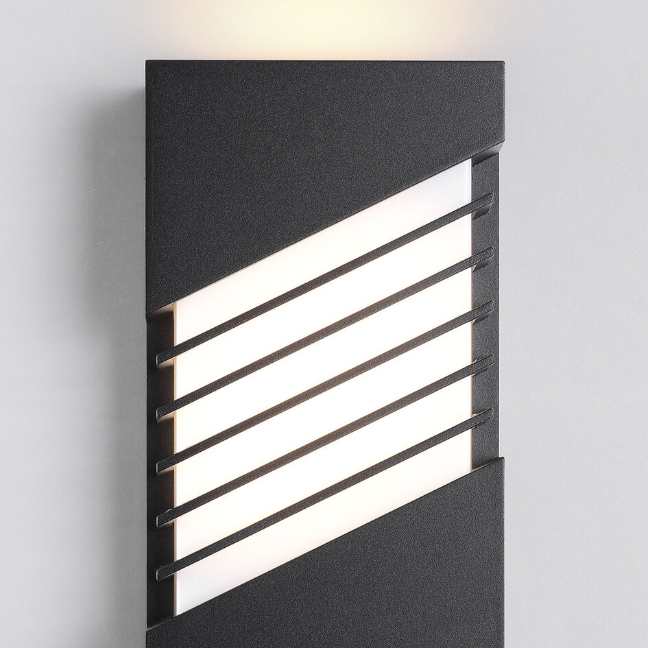 Utomhusvägglampa Dane - svart med integrerad LED