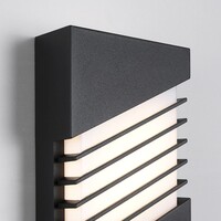 Utomhusvägglampa Dane - svart med integrerad LED
