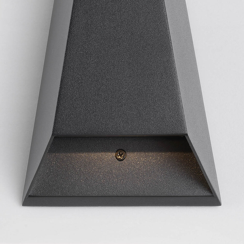 Design svart vägglampa Quinn - 2-ljus