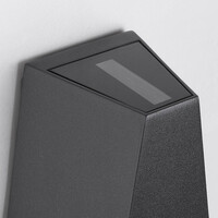 Designad utomhusvägglampa Quinn - svart med integrerad LED