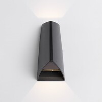Designad utomhusvägglampa Romy med två lampor - svart med integrerad LED