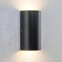 Utomhusvägglampa Lila med två lampor - svart med integrerad LED