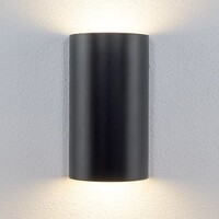 Utomhusvägglampa Lila med två lampor - svart med integrerad LED