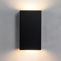 Utomhusvägglampa Cole med två lampor - svart med integrerad LED