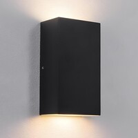 Utomhusvägglampa Cole med två lampor - svart med integrerad LED